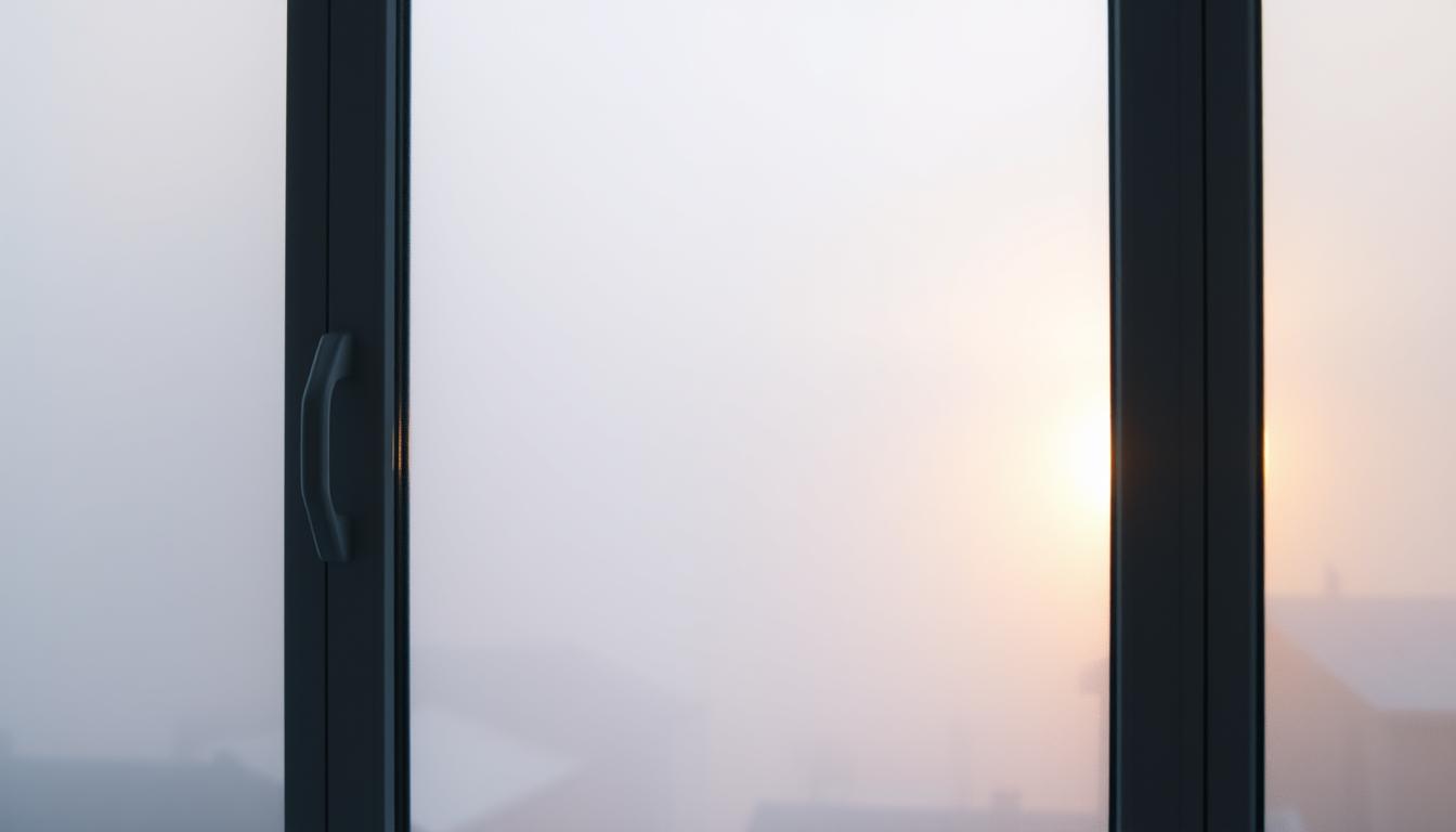 Foggy double-pane window with visible condensation, illustrating the need for foggy window replacement.