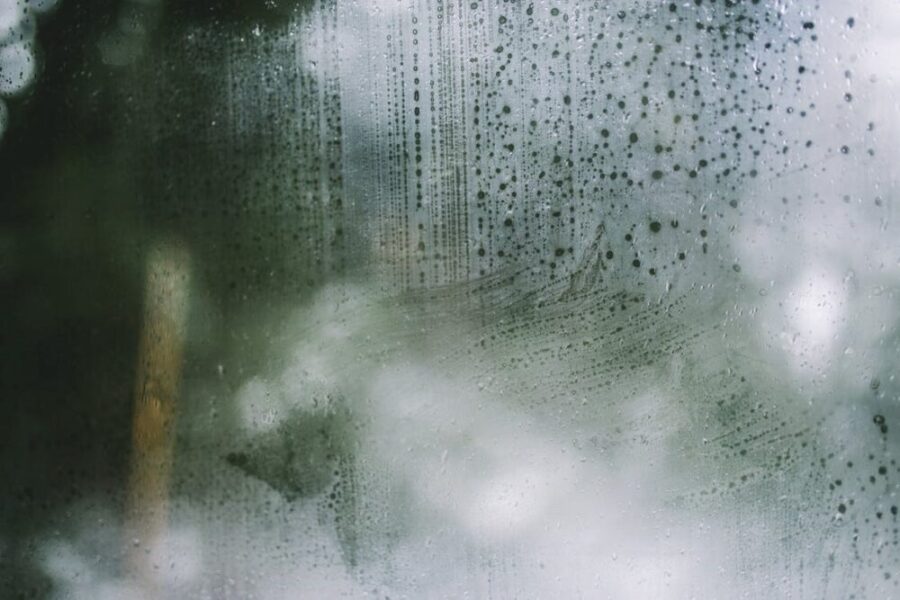 Foggy Window and Rainy Day 