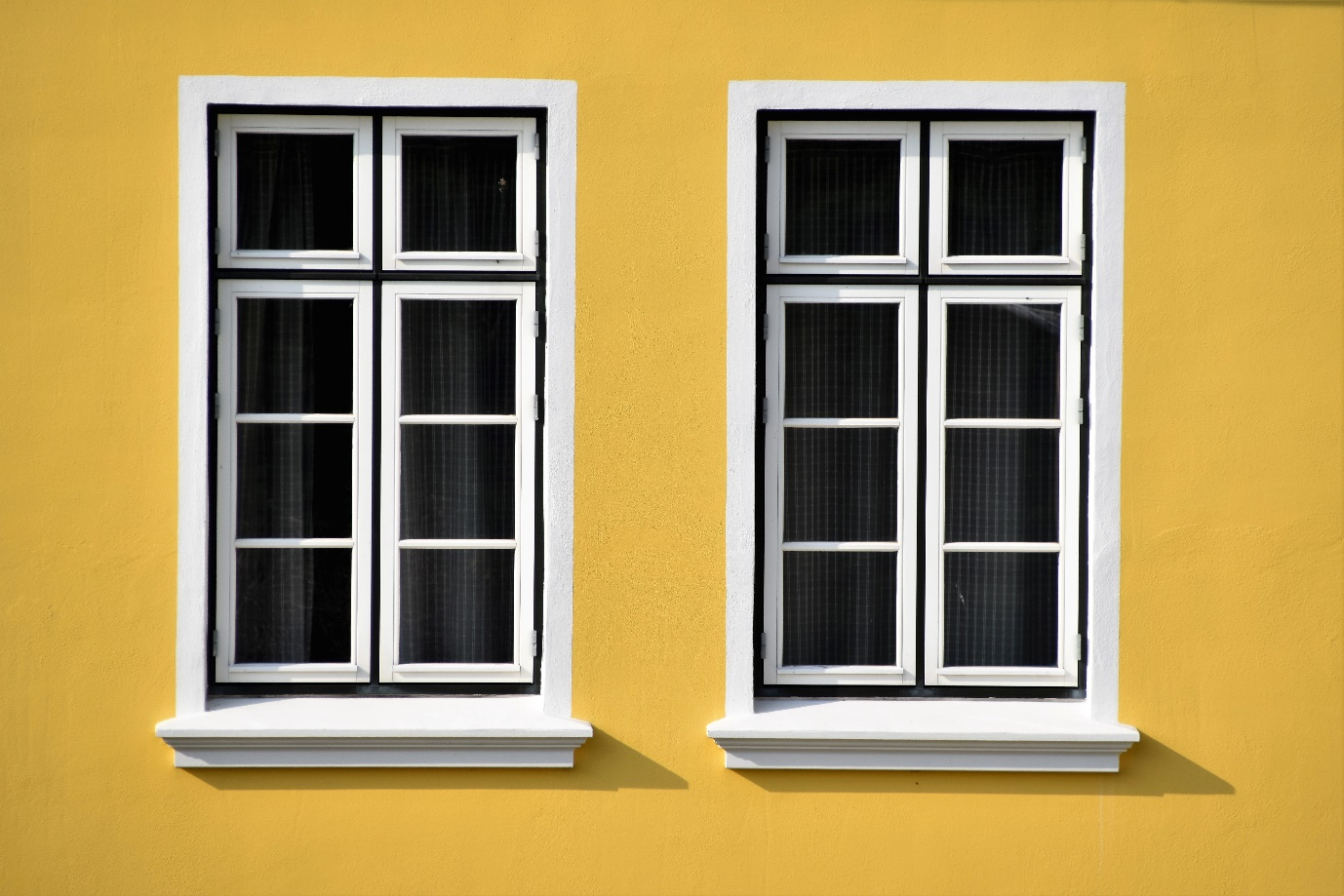 French windows from the outside.