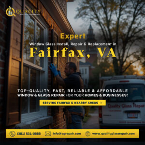 Fairfax City commercial storefront glass repair