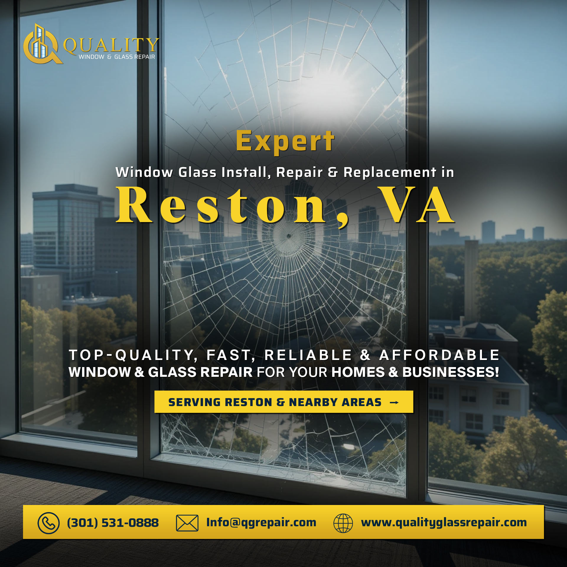 Crystal City high-rise window replacement in Arlington VA