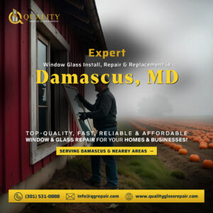 Agricultural property window repair in Damascus MD countryside