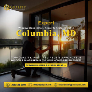 24/7 emergency window glass repair service in Columbia MD