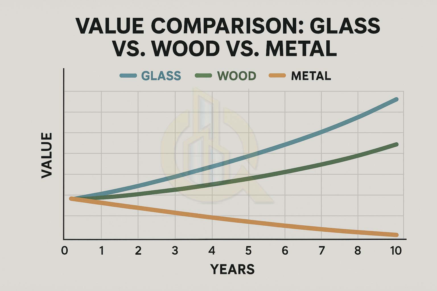 Infographic: Glass railings save $3,200+ over 10 years vs wood/metal in DMV climate